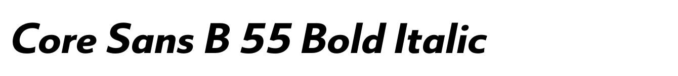 Core Sans B 55 Bold Italic